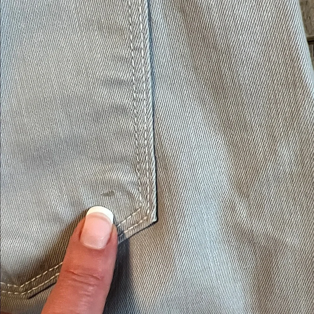 Flying Monkey Gray Denim Skirt Frayed Raw Hem Size 29